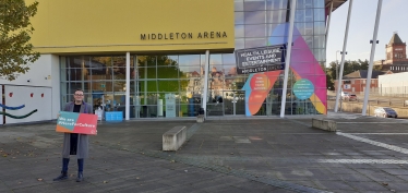 Chris Clarkson MP for Heywood and Middleton at Middleton Arena
